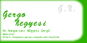 gergo negyesi business card