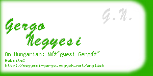 gergo negyesi business card